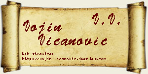 Vojin Vicanović vizit kartica